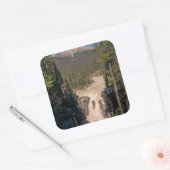 Sunwapta River Kaskade Quadratischer Aufkleber (Umschlag)