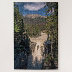 Sunwapta Serenity: Wasserfall-Fotografie Puzzle