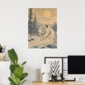 Sunward II — Weißer Tiger im Winter Poster (Heimbüro)