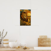 Sunward IV — Löwe bei Sonnenuntergang Poster (Küche)