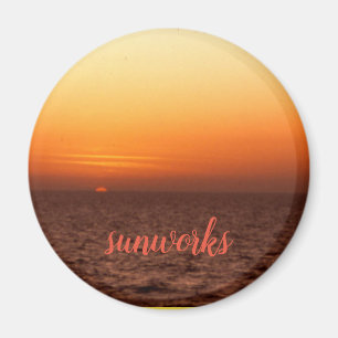 sunworks… Sonnenuntergang in den griechischen Magnet