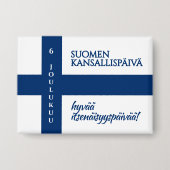 Suomen Kansallispäivä Flag zum Finnischen National Button (Vorderseite)
