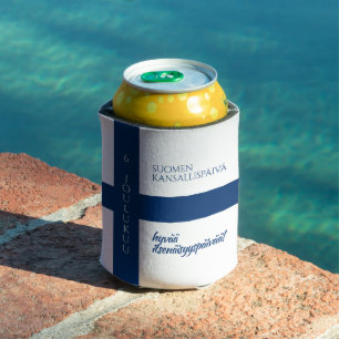 Suomen Kansallispäivä Flag zum Finnischen National Dosenkühler