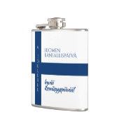 Suomen Kansallispäivä Flag zum Finnischen National Flachmann (Links)