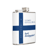 Suomen Kansallispäivä Flag zum Finnischen National Flachmann (Rechts)