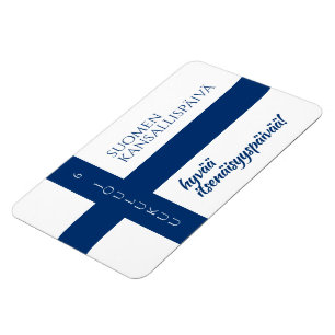 Suomen Kansallispäivä Flag zum Finnischen National Magnet