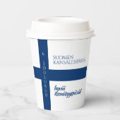 Suomen Kansallispäivä Flag zum Finnischen National Pappbecher (Rückseite)