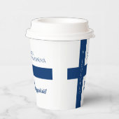 Suomen Kansallispäivä Flag zum Finnischen National Pappbecher (Rechts)