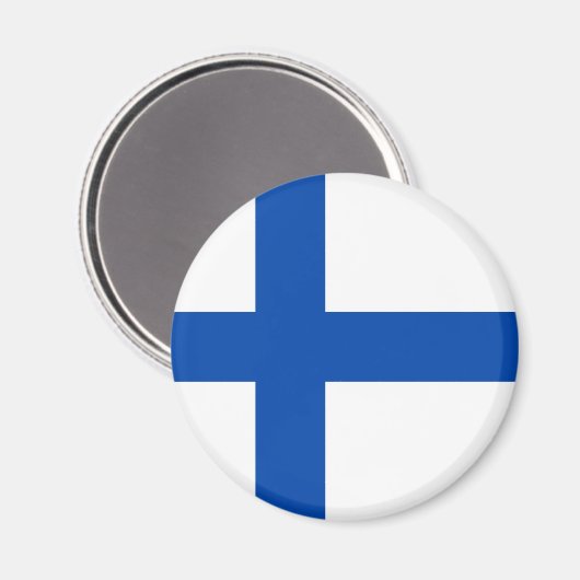 Suomen Lippu - Die Flagge Finnlands Magnet (Vorderseite/Rückseite)