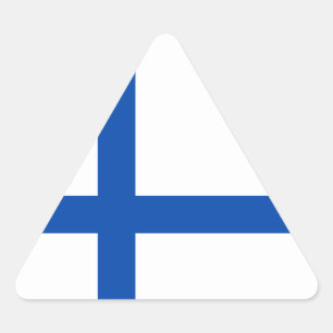 Suomen Lippu - die Flagge von Finnland Dreieckiger Aufkleber