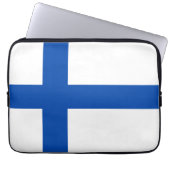 Suomen Lippu - die Flagge von Finnland Laptopschutzhülle (Vorderseite)