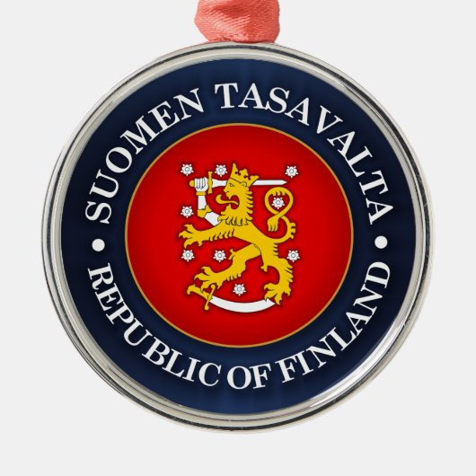 Suomen Vaakuna Ornament Aus Metall (Vorne)
