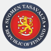 Suomen Vaakuna Runder Aufkleber (Vorderseite)