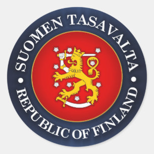 Suomen Vaakuna Runder Aufkleber
