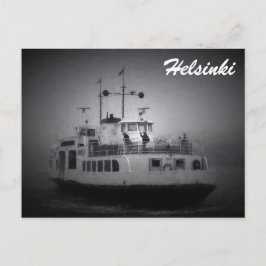 Suomenlinna (Helsinki) Fähre in Nebelpostkarte Postkarte