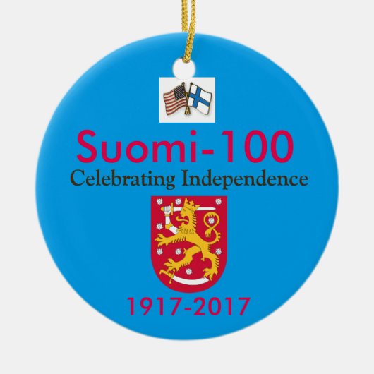 Suomi 100 Centennial-Andenken 1917-2017 Keramikornament (Vorne)