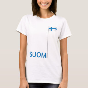 Suomi, Fahnenmast und Flagge - Suomipaita T-Shirt