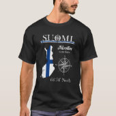 Suomi Finland Adventure gibt es finnische Flagge T-Shirt (Vorderseite)