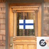 SUOMI FINLAND FLAG FENSTERAUFKLEBER (Haustür)