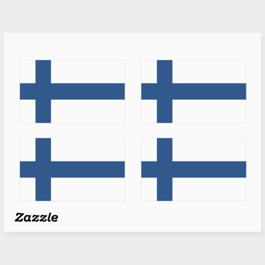 SUOMI FINLAND FLAG RECHTECKIGER AUFKLEBER (Blatt)