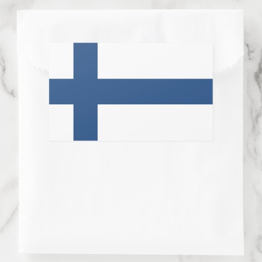 SUOMI FINLAND FLAG RECHTECKIGER AUFKLEBER (Tasche)
