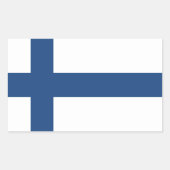 SUOMI FINLAND FLAG RECHTECKIGER AUFKLEBER (Vorderseite)