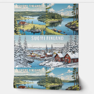 Suomi Finland Nature Illustrations Tapete