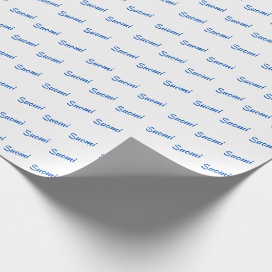 Suomi Finland Wrapping Paper (klein; weißes Suomi) Geschenkpapier (Ecke)