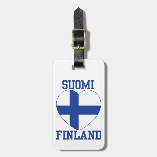 Suomi Finland Zollmarke Gepäckanhänger (Vorderseite vertikal)