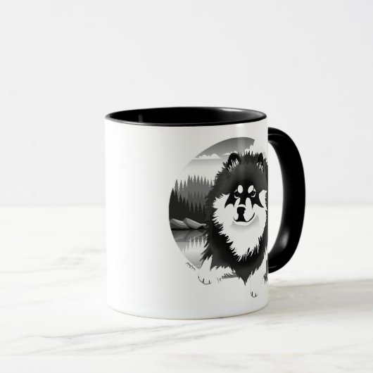 SUOMI - Finnischer Lapphund 11 Unzen Tasse (VorderseiteRechts)