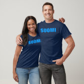 SUOMI (Finnland) Blau auf blauer T T-Shirt (Unisex)