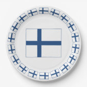 SUOMI FINNLAND FLAGGE PAPPTELLER (Vorderseite)