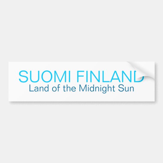 SUOMI FINNLAND, Land des Autoaufkleber (Vorne)