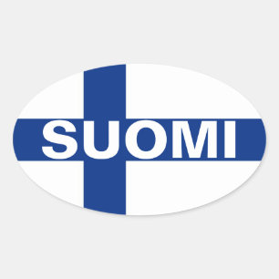 Suomi (Finnland) Ovaler Aufkleber