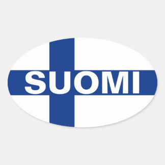 Suomi (Finnland) Ovaler Aufkleber