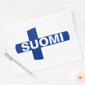 Suomi (Finnland) Ovaler Aufkleber (Umschlag)