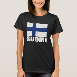 Suomi Flag Grunge Vintag Souvenir Finnland T-Shirt