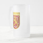 Suomi Mattglas Bierglas (Vorderseite Links)