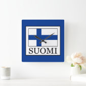 Suomi Quadratische Wanduhr (Zuhause)
