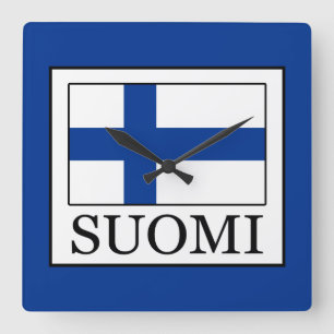 Suomi Quadratische Wanduhr