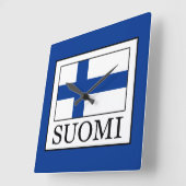 Suomi Quadratische Wanduhr (Winkel)