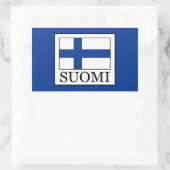 Suomi Rechteckiger Aufkleber (Tasche)