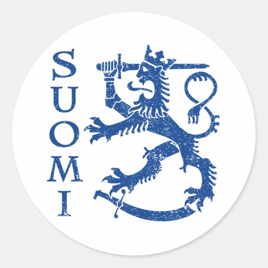 Suomi Runder Aufkleber (Vorderseite)