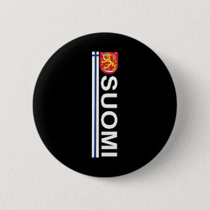 Suomi Soccer And Sport Print - Finnischer National Button