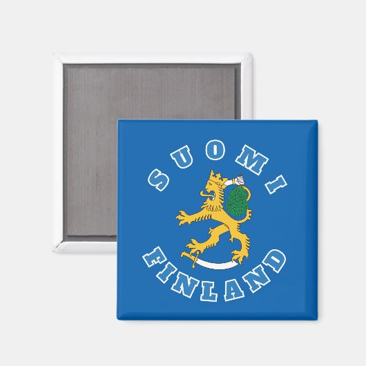 Suomileijona - Suomi-Finnland - jääkaappimagneetti Magnet (Vorderseite/Rückseite)