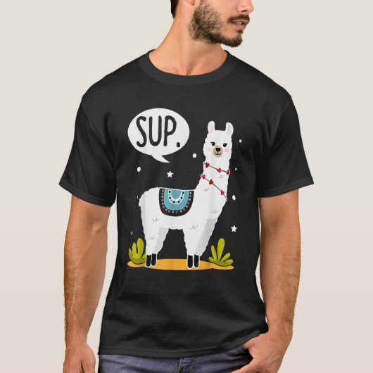 Sup Alpaca Costume Llamas Llama T-Shirt (Vorderseite)