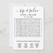 Sup and Search Custom Word Wedding Search Puzzle Einladung (Vorderseite)