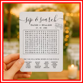 Sup and Search Custom Word Wedding Search Puzzle Einladung