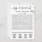 Sup and Search Custom Word Wedding Search Puzzle Einladung (Vorderseite)