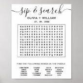 Sup and Search Custom Word Wedding Search Puzzle Poster (Vorne)